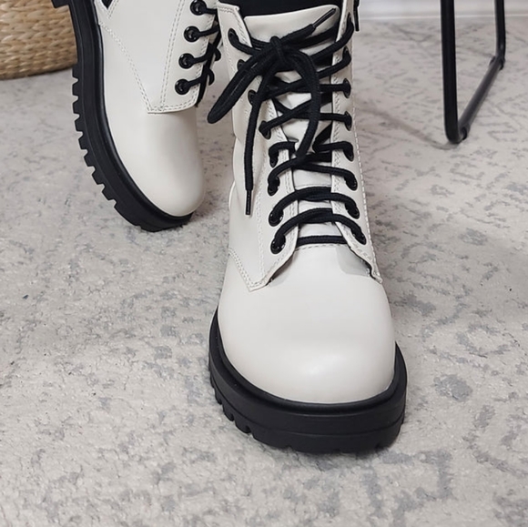 UNIONBAY Hayden Moto Combat Military Platform LaceUp Ankle Boot NWT - Picture 8 of 11